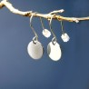 Boucles d'oreilles pendantes en argent 925 recyclé minimalistes
