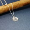 Pendentif sur chaine en argent 925 recyclé Soleil Levant