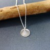 Pendentif sur chaine en argent 925 recyclé Soleil Levant