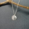 Pendant on chain in recycled 925 silver Rising Sun