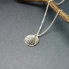 Pendentif sur chaine en argent 925 recyclé Soleil Levant