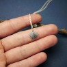 Pendentif sur chaine en argent 925 recyclé Soleil Levant