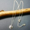 Anhänger an einer Kette aus recyceltem 925er Silber „Rising Sun“.
