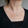 Pendant on chain in recycled 925 silver Rising Sun
