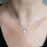 Pendant on chain in recycled 925 silver Rising Sun