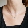 Anhänger an einer Kette aus recyceltem 925er Silber „Rising Sun“.