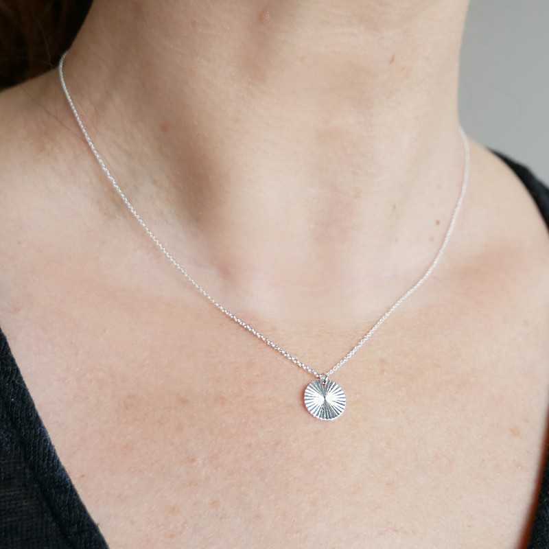 JEWELEXCESS 1/10 Carat White Diamonds Sun Pendant in Sterling Silver –  Jewelexcess