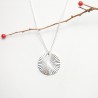 Sun pendant on chain in recycled 925 silver