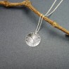 Sun pendant on chain in recycled 925 silver