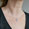 Sun pendant on chain in recycled 925 silver