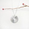 Grand pendentif sur chaine en argent 925 recyclé Soleil