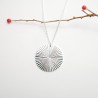 Grosse Sonne Halskette aus recyceltem 925er Silber