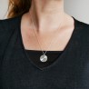Grand pendentif sur chaine en argent 925 recyclé Soleil