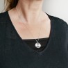 Grosse Sonne Halskette aus recyceltem 925er Silber