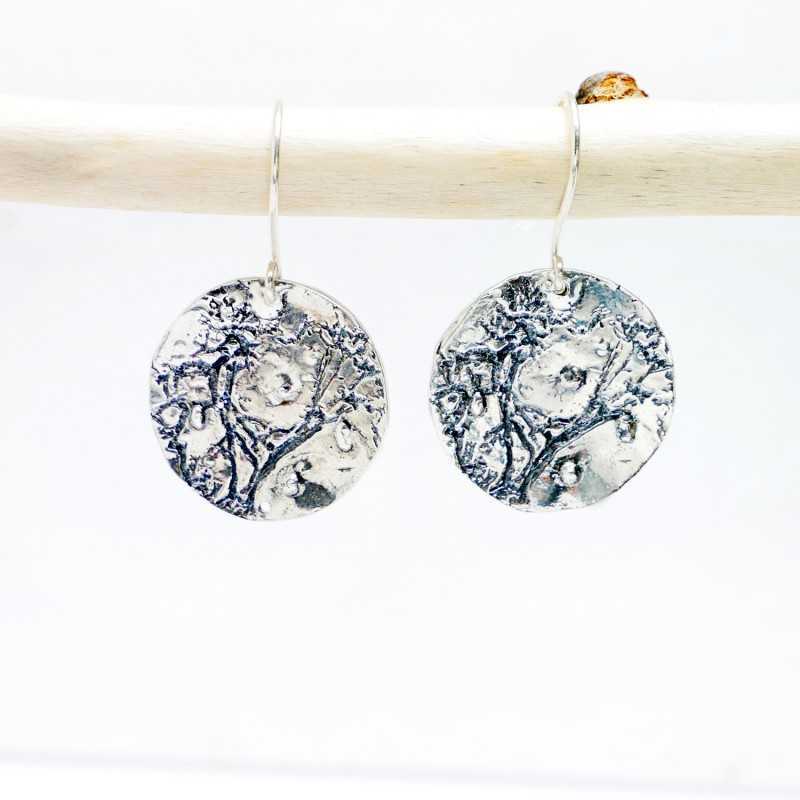 Sterling silver Morning Dew pendant earrings