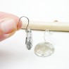 Boucles d'oreilles pendantes Rosée du Matin en argent 925