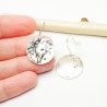 Sterling silver Morning Dew pendant earrings