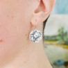 Sterling silver Morning Dew pendant earrings
