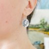 Boucles d'oreilles pendantes Rosée du Matin en argent 925