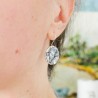 Sterling silver Morning Dew pendant earrings