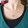 Pendentif sur chaine ajustable Rosée du Matin en argent massif 925/1000 Desiree Schmidt Paris made in France