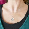 Pendentif sur chaine ajustable Rosée du Matin en argent massif 925/1000 Desiree Schmidt Paris fait main en France