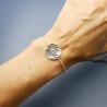Bracelet ajustable Rosée du Matin en argent 925 recyclé