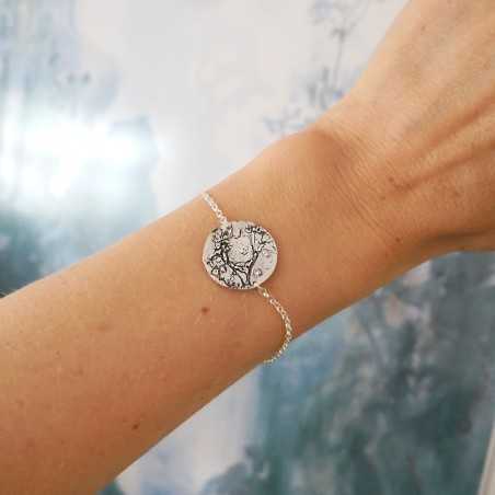 Morning Dew adjustable sterling silver bracelet