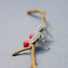 Earrings in recycled 925 silver Rising Sun chips
