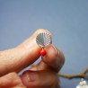 Ohrringe aus recycelten Silber der aufgehenden Sonne aus 925er Silber
