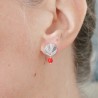 Ohrringe aus recycelten Silber der aufgehenden Sonne aus 925er Silber