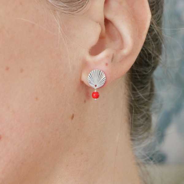 Ohrringe aus recycelten Silber der aufgehenden Sonne aus 925er Silber