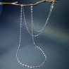 Sautoir pastilles motifs soleils en argent 925 recyclé minimaliste