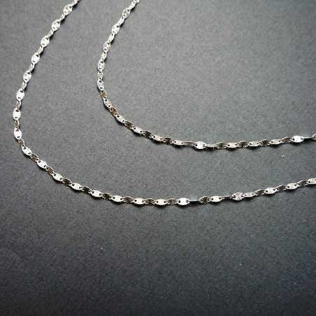 Long necklace with sun motif pastilles in minimalist recycled 925 silver