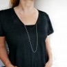 Sautoir pastilles motifs soleils en argent 925 recyclé minimaliste