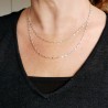 Sautoir pastilles motifs soleils en argent 925 recyclé minimaliste