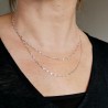Sautoir pastilles motifs soleils en argent 925 recyclé minimaliste