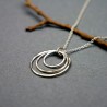 Multiple circles necklace in recycled and upcycled 925 silver collection Maya handmade