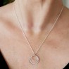 Multiple circles necklace in recycled and upcycled 925 silver collection Maya handmade