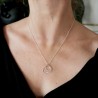 Halskette mit mehreren Kreisen aus recyceltem und upgecyceltem 925er Silber der Kollektion Maya