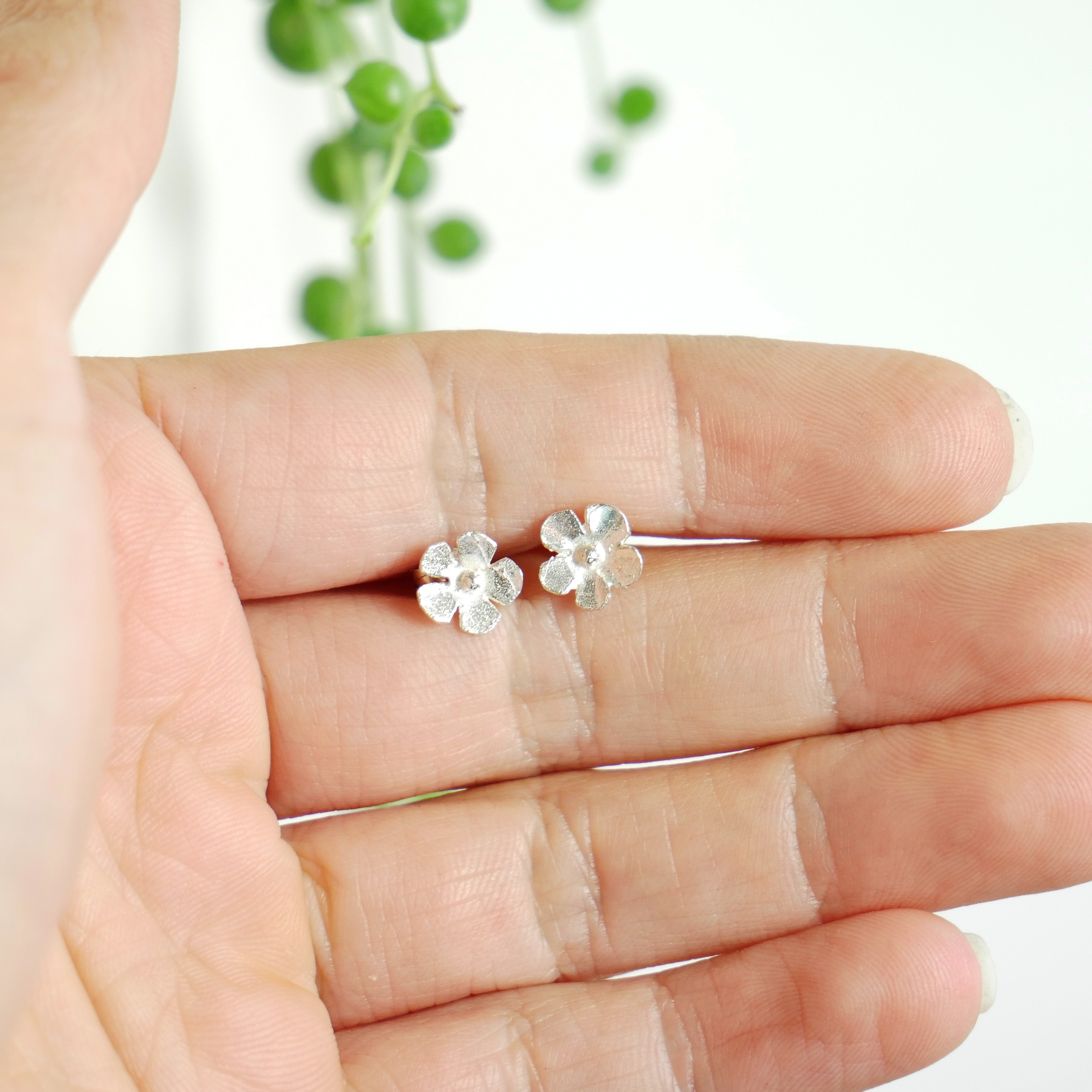 Boucles D'oreilles Puces En Argent 925/1000ème - Motif Fleur - Réf. XSS2043 - Neuf Avec étiquettes