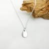 Collier solitaire Goutte en argent 925 recyclé
