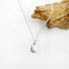 Collier solitaire Goutte en argent 925 recyclé