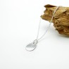 Collier solitaire Goutte en argent 925 recyclé