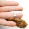Collier solitaire Goutte en argent 925 recyclé