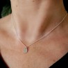Collier solitaire Goutte en argent 925 recyclé