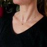 Collier solitaire Perle creuse en argent 925 recyclé minimaliste made in France