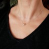 Hollow pearl solitaire necklace in minimalist recycled 925 silver