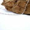 Chaine courte fine en argent 925 recyclé minimaliste avec de petites perles carrées alternées