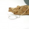 Collier deux anneaux fins entrelacés en argent 925 recyclé minimaliste sur chaine ras de cou pour femme made in France